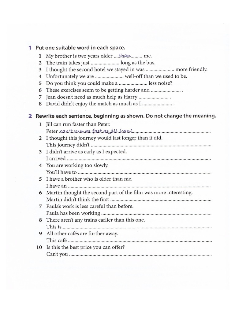 Comparatives FCE | PDF