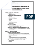 Pensum para Instructores y Directores