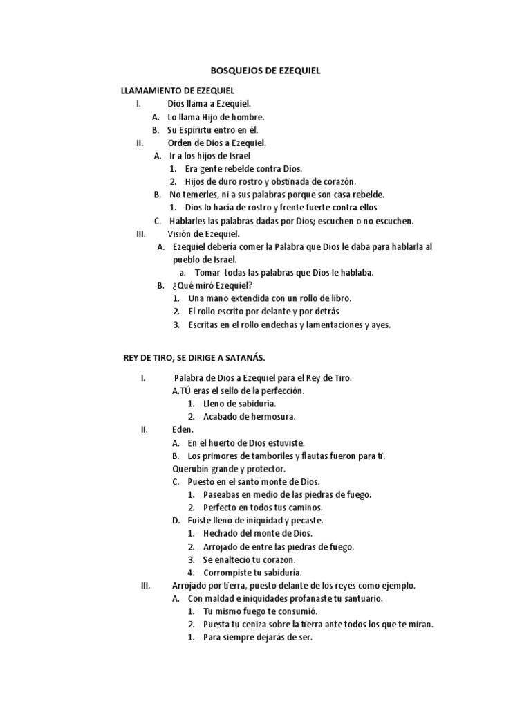 Bosquejos de Ezequiel | PDF | Ezequiel