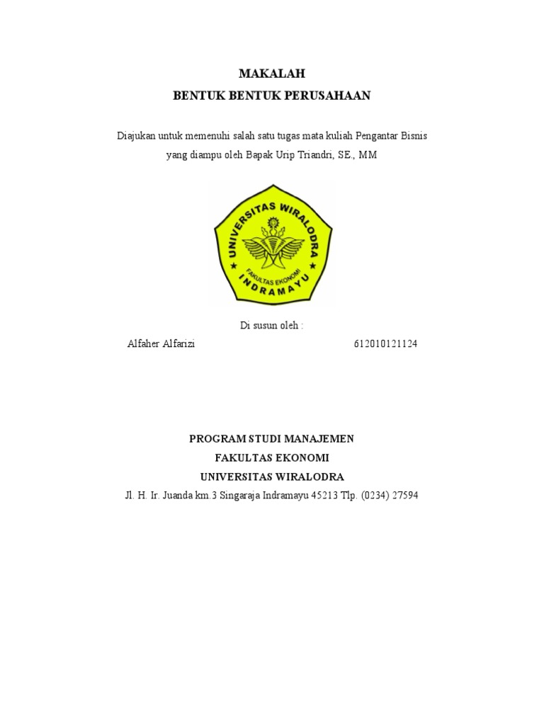 Bentuk Bentuk Perusahaan | PDF