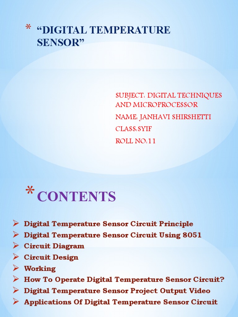 Digital Temperature Sensor | Download Free PDF | Analog To Digital ...