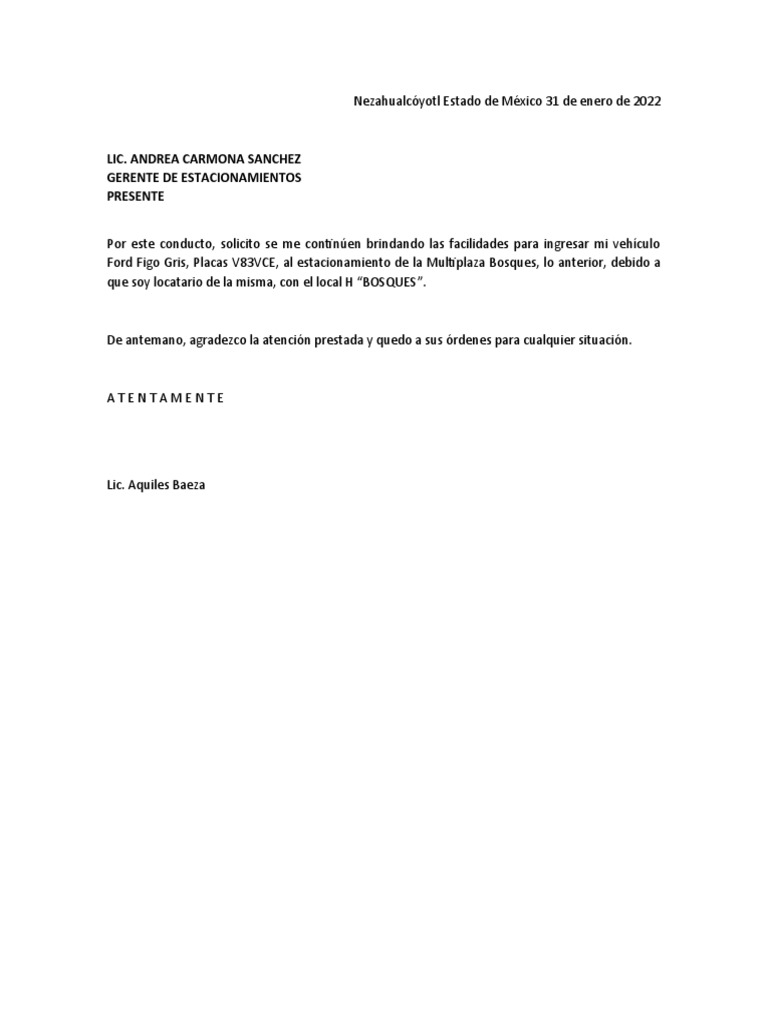 Solicitud de Estacionamiento PDF