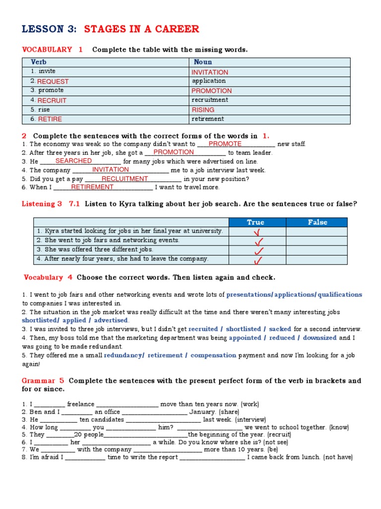 Career Stages and Job Search Skills | PDF | Recruitment | Syntax