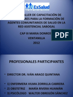 Formacion de Agentes Comunitarios 2012 - 2