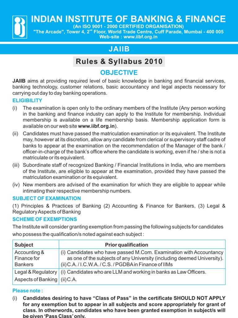 Jaiib | PDF