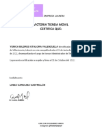 Certificado Yenica