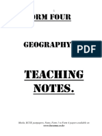 Geography Notes Form4