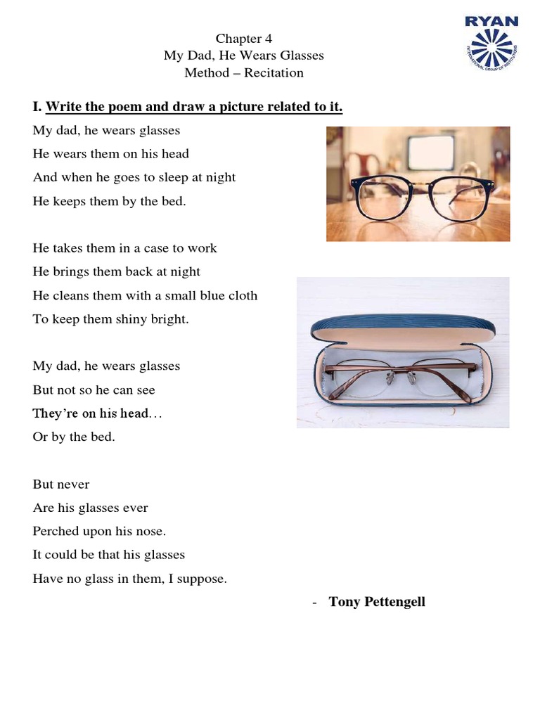 Papa's Spectacles: Poem Analysis | PDF | Glasses