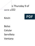 Today Is Thursday 9 of June 2022