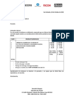 La Chapina Sa de CV Cotizacion de Suministro Kyocera m2035 20.10.2022