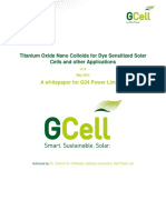 Titanium Oxide Nano Colloids For DSSC and Other Applications v1 G24 Power