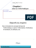Chapitre I Introduction Informatique