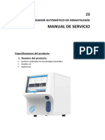 Manual de Servicio: Analizador Automático de Hematología