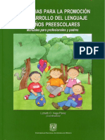 Estrategias para La Promoción Del Desarrollo Del Lenguaje en Niños Preescolares