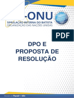 DPO e Proposta de Resolução sobre Operações de Paz