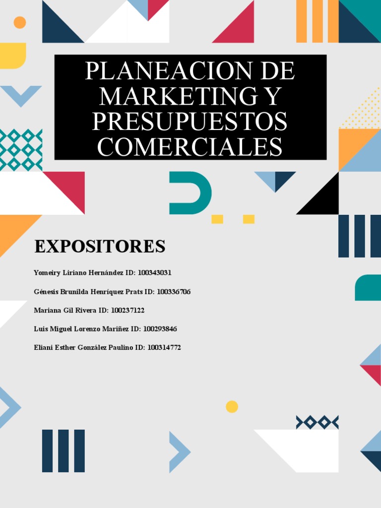 Planeación de Marketing y Presupuestos | PDF | Presupuesto | Mercado ...