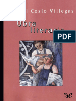 Cosío Villegas, Daniel - Obra Literaria