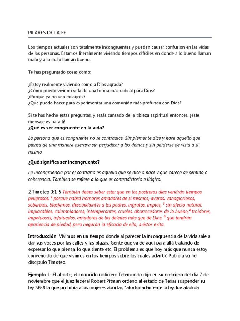 Pilares de La Fe | PDF | Cristo (título) | Pecado