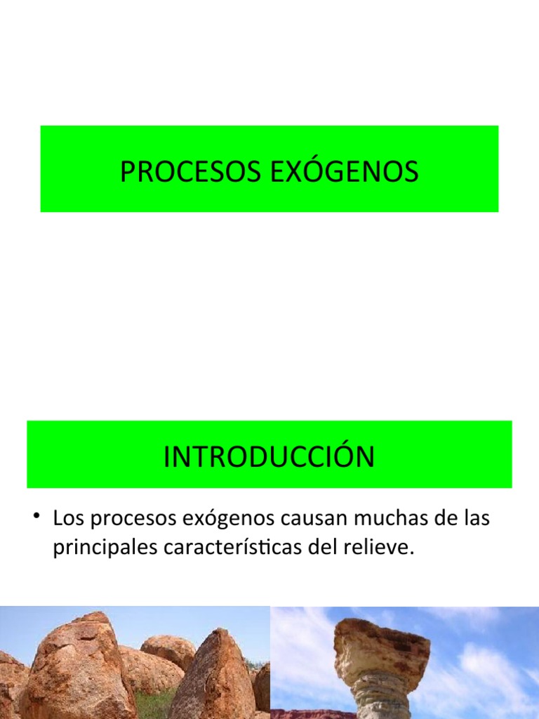 Procesos Exógenos | PDF | Meteorización | Roca (geología)