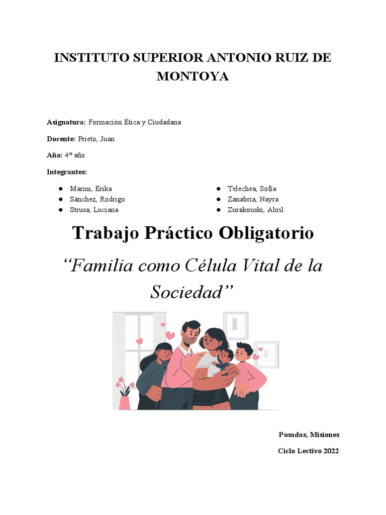Importancia de la Familia en Sociedad | PDF | Familia | Matrimonio