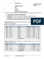 Cambio Turno Mantencion Mina Del 05 Al 11 Abril 2022