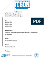 Sesion 26 EQUIPO Informe Del Tercer y Cuarto Pasos de La Investigación de Mercados