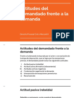 Actitudes Del Demandado Frente A La Demanda