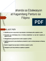 Paghahanda Sa Ebalwasyon at Kagamitang Panturo Sa Filipino