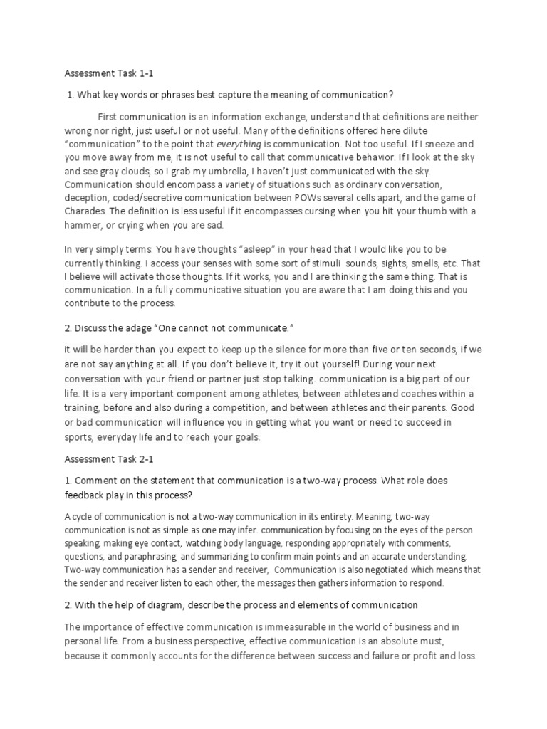 Key aspects and levels of communication pdf communication