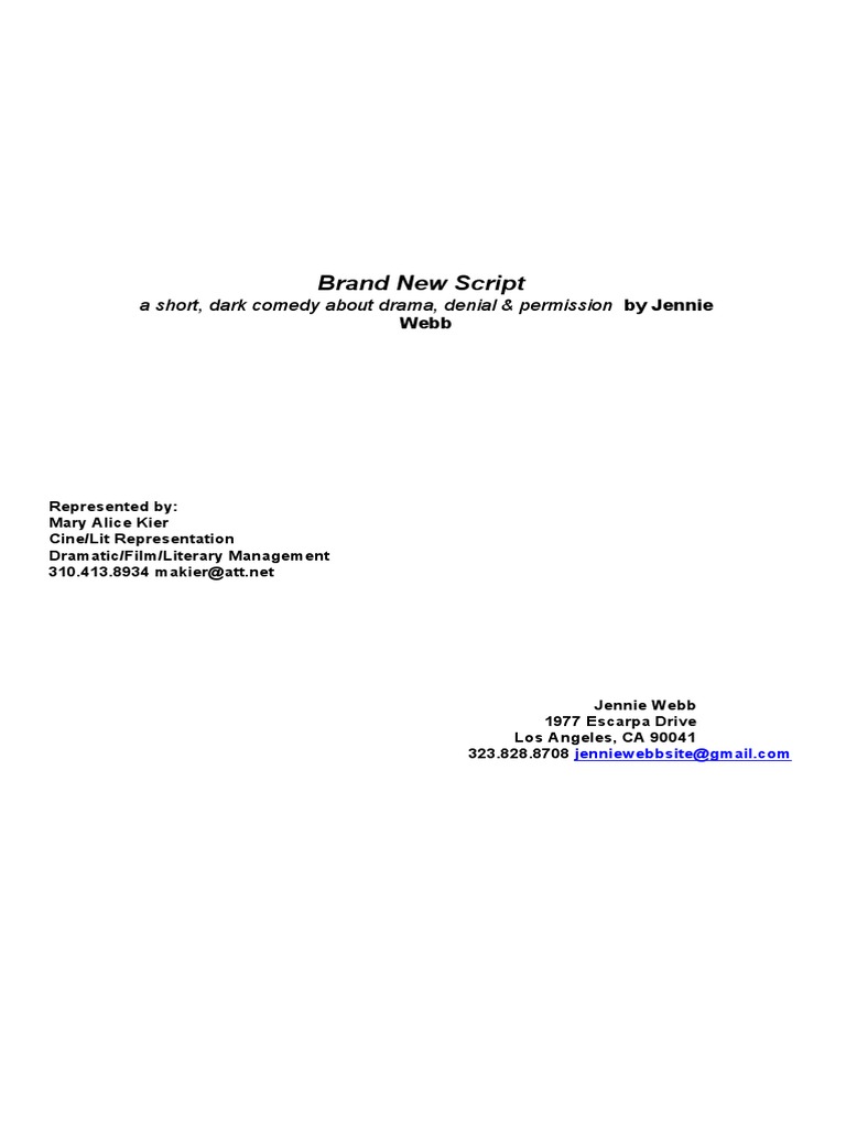 Dark Comedy: Brand New Script | PDF | Bipolar Disorder | Obsessive ...