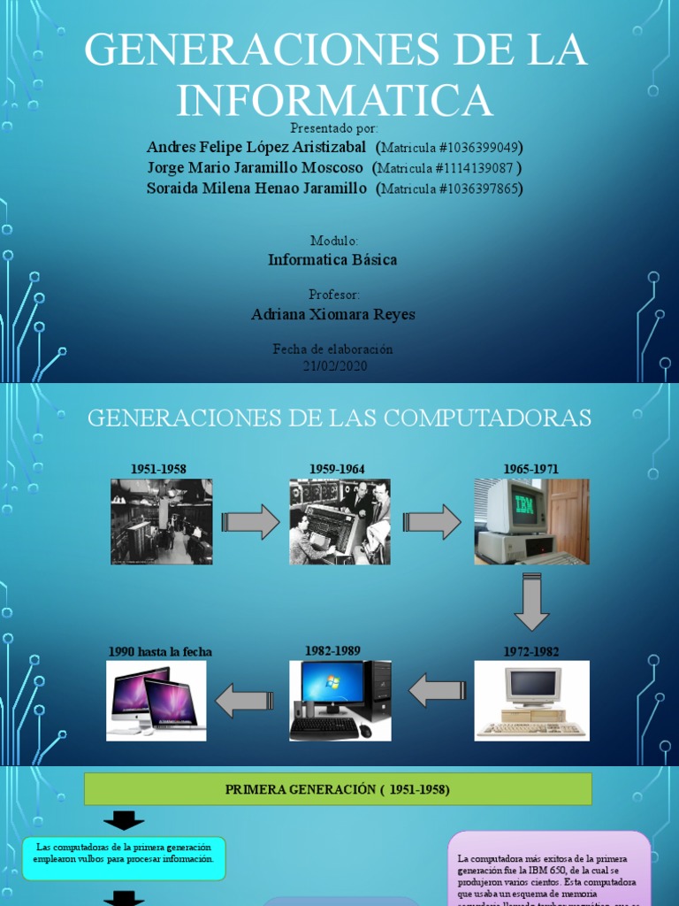 Generaciones de las Computadoras | PDF | Computadoras personales ...