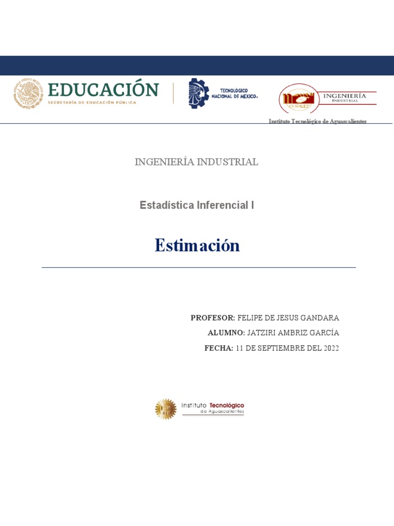 Estimación Puntual y por Intervalos en Estadística | PDF | Estimador ...
