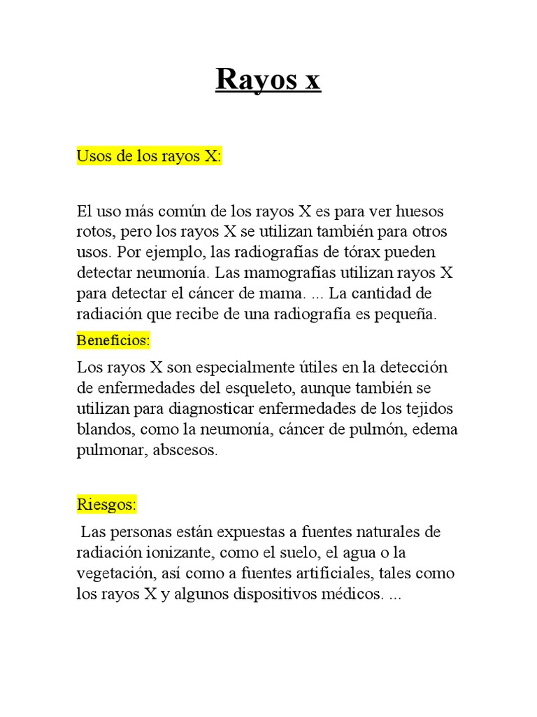 Rayos X | PDF