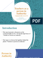 Teacher As A Persons in Authority