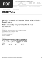 NEET Chemistry Chapter Wise Mock Test - Equilibrium - CBSE Tuts