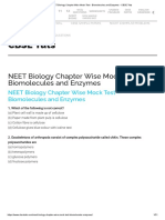NEET Biology Chapter Wise Mock Test - Biomolecules and Enzymes - CBSE Tuts