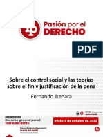 Sobre El Control Social y Las Teorías Sobre El Fin y Justificación de La Pena PDF Gratis