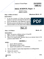 Telangana 10th Annual Exam Question Paper 2016 GENARAL SCIENCE Paper I (English Medium)