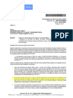 Al Contestar Por Favor Cite Estos Datos: Radicado No.: 202116101862811 Fecha: 22-11-2021 Página 1 de 2