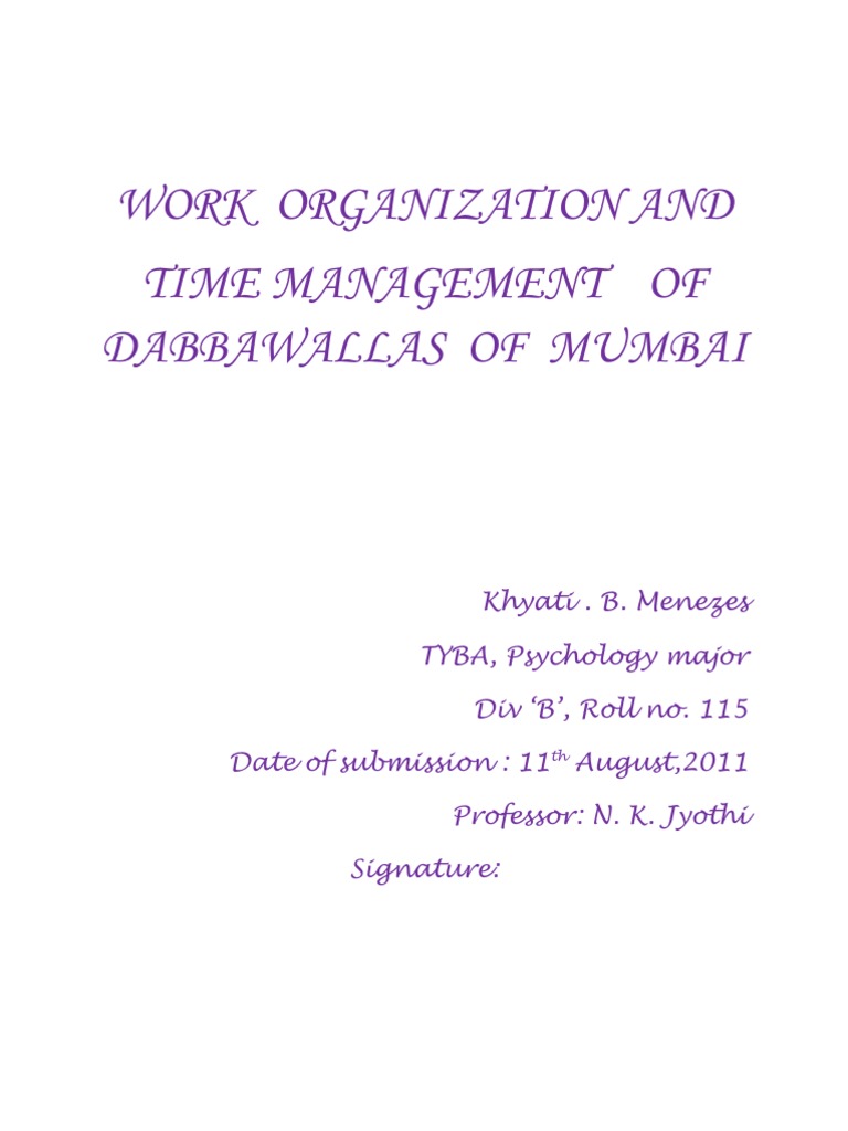 Work Organization and | PDF