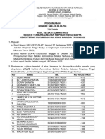 Pengumuman Seleksi Administrasi Seleksi Terbuka Dirjen Imigrasi (18!10!22)