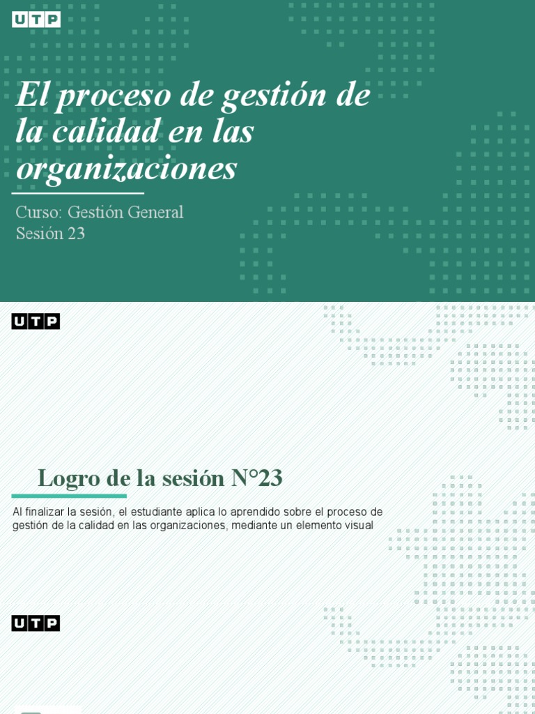 S12.s23 El Proceso de Gestión de La Calidad en Las Organizaciones | PDF ...