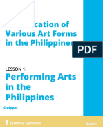 Unit 2. Classifications of Various Art Forms in The Philippines