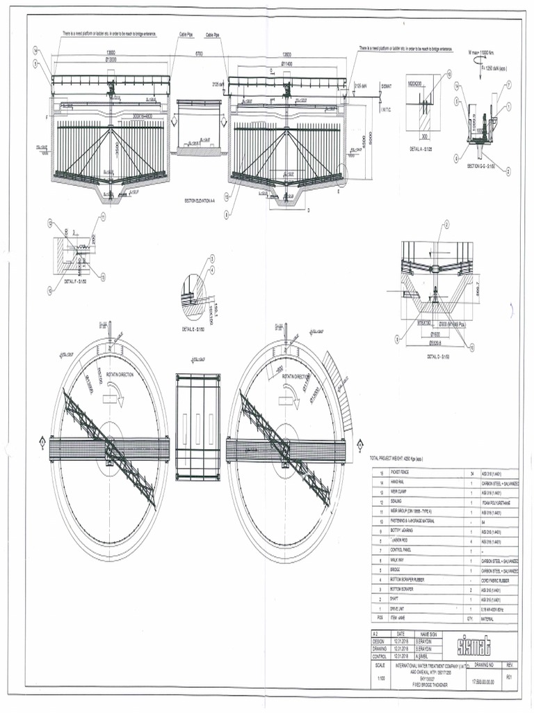 Thickener Scrapper Mech. DWG (Vendor) PDF