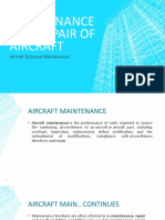 Maintenance and Repair of Aircraft