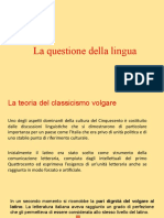 La Questione Della Lingua