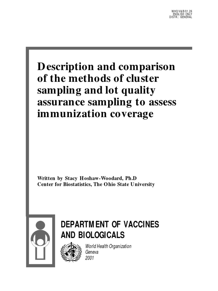 Cluster Sample WHO | PDF | Sample Size Determination | Sampling ...