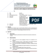 Planificador Sexta Semana de Gestion