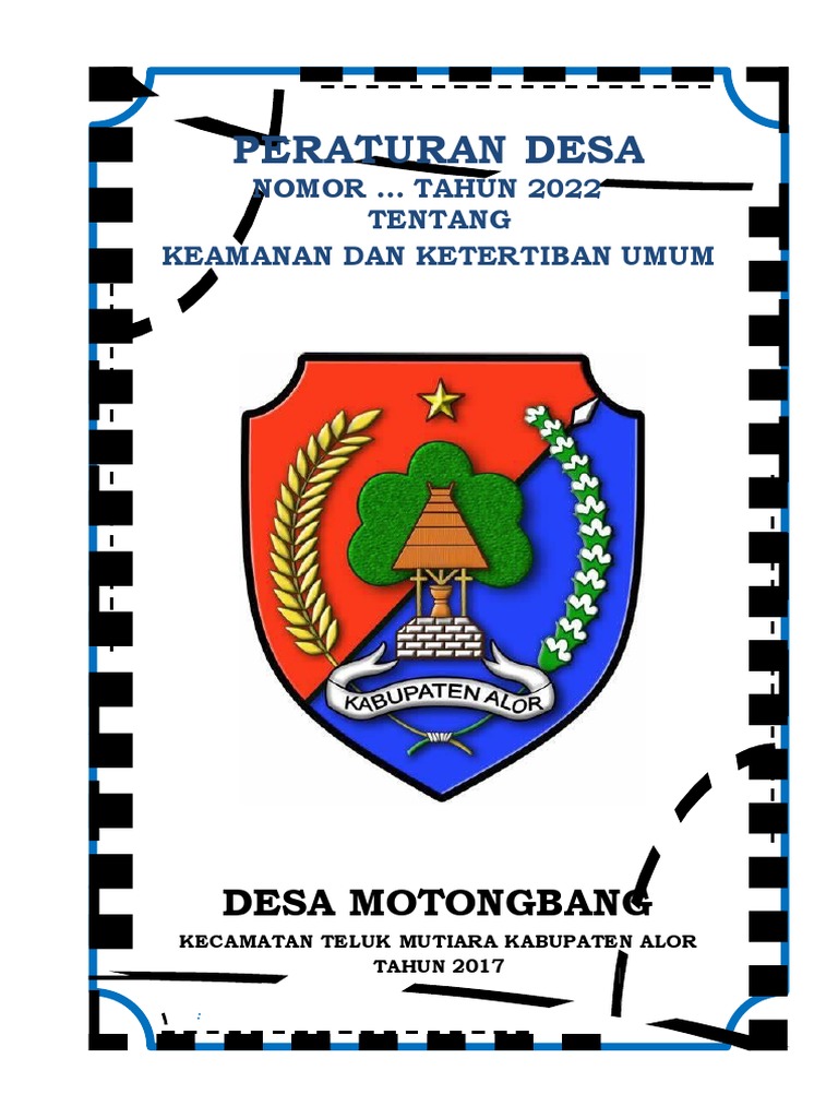Rancangan Perdes Keamanan Desa | PDF