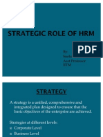 Strategic Role of HRM